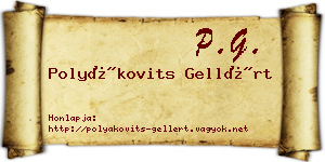 Polyákovits Gellért névjegykártya